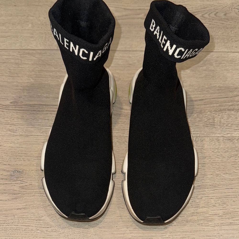 Balenciaga Black and White Sock Sneakers
